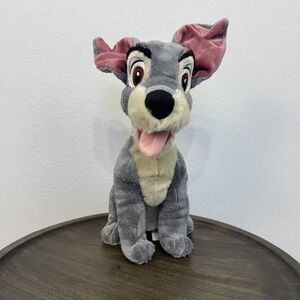 Disney Store Tramp Plush Lady and the Tramp‎ 14" Stuffed Animal Dog Authentic